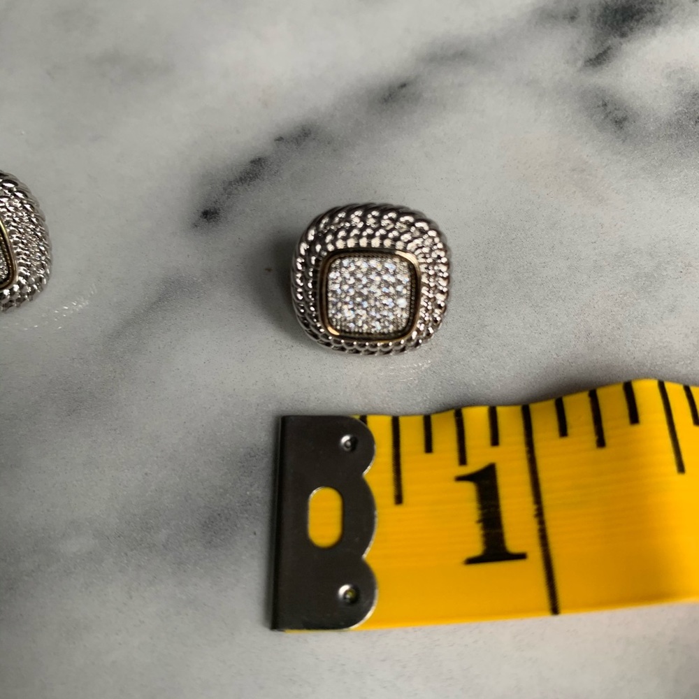 Crystal Post Earrings - Picture 2 of 4